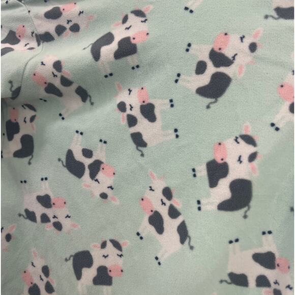 Just One You by Carter's Dairy Cow Print Full Zip Footed Pajama Sleeper, Size 3T - Picture 3 of 9